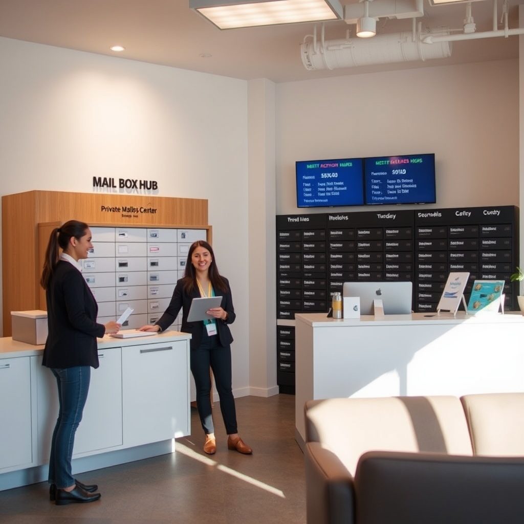Imagen de profesionales en Mail Box Hub